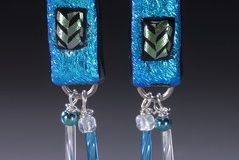 Dichroic Wire Hanging Earrings